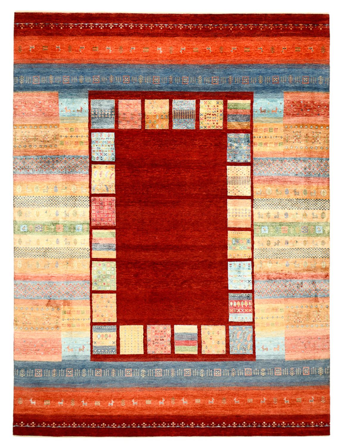 Tapis Gabbeh - Loribaft Indus - 336 x 250 cm - rouge