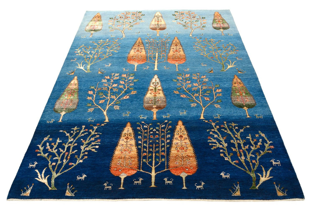 Tapis Gabbeh - Loribaft Indus - 247 x 173 cm - bleu de mer