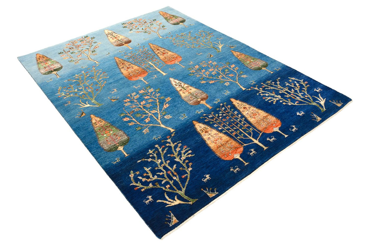 Tapis Gabbeh - Loribaft Indus - 247 x 173 cm - bleu de mer