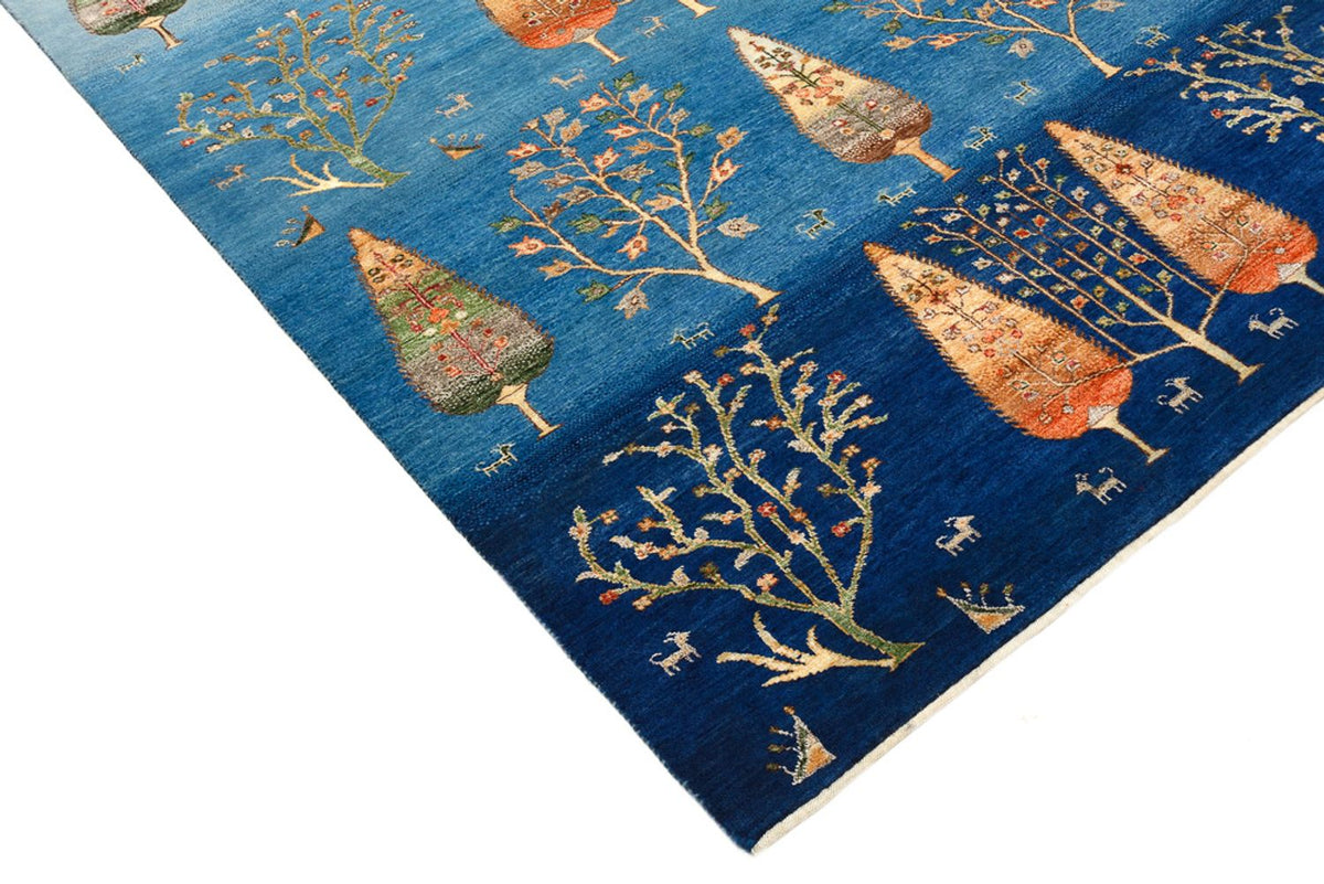 Tapis Gabbeh - Loribaft Indus - 247 x 173 cm - bleu de mer