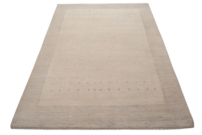 Tapis Gabbeh - Loribaft Indus - 201 x 146 cm - gris clair
