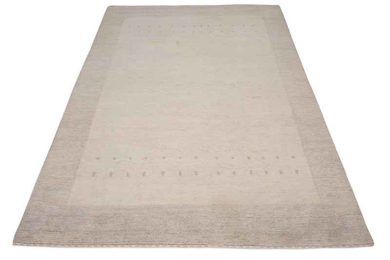 Tapis Gabbeh - Loribaft Indus - 201 x 146 cm - gris clair