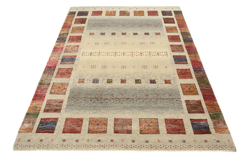 Tapis Gabbeh - Loribaft Indus - 207 x 158 cm - beige foncé