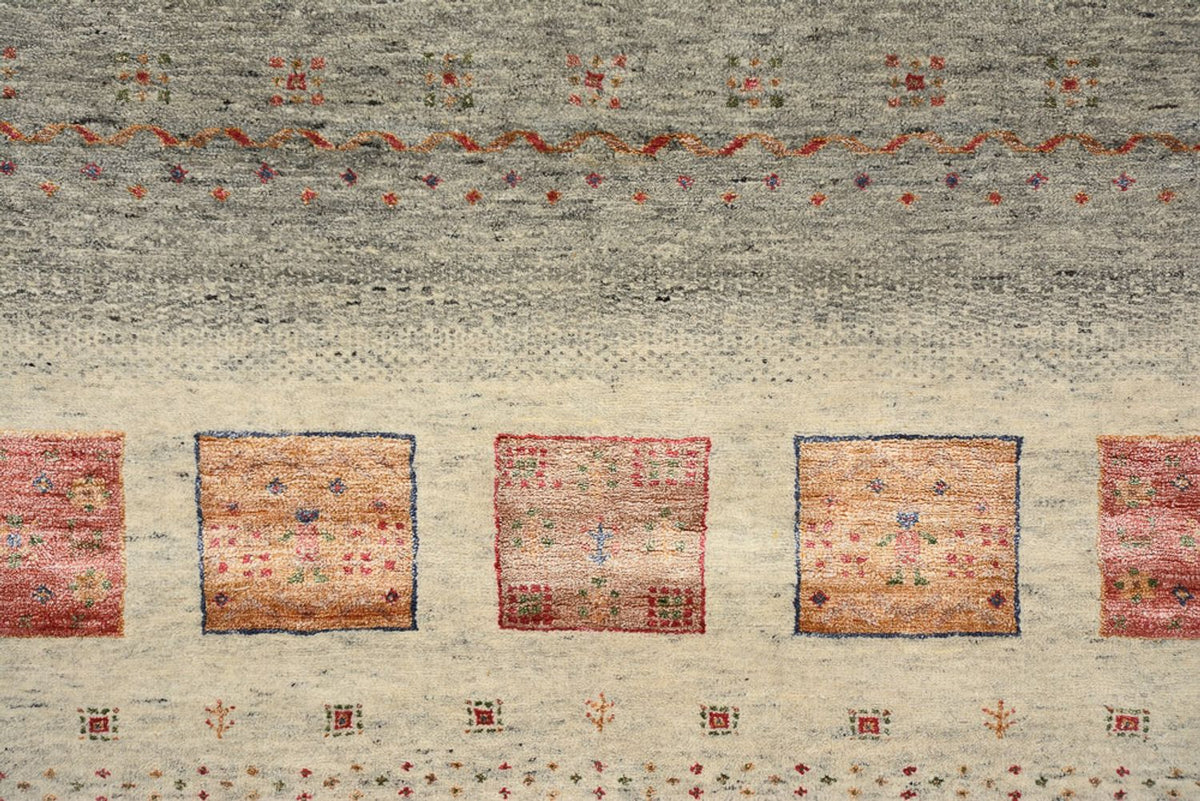 Tapis Gabbeh - Loribaft Indus - 207 x 158 cm - beige foncé