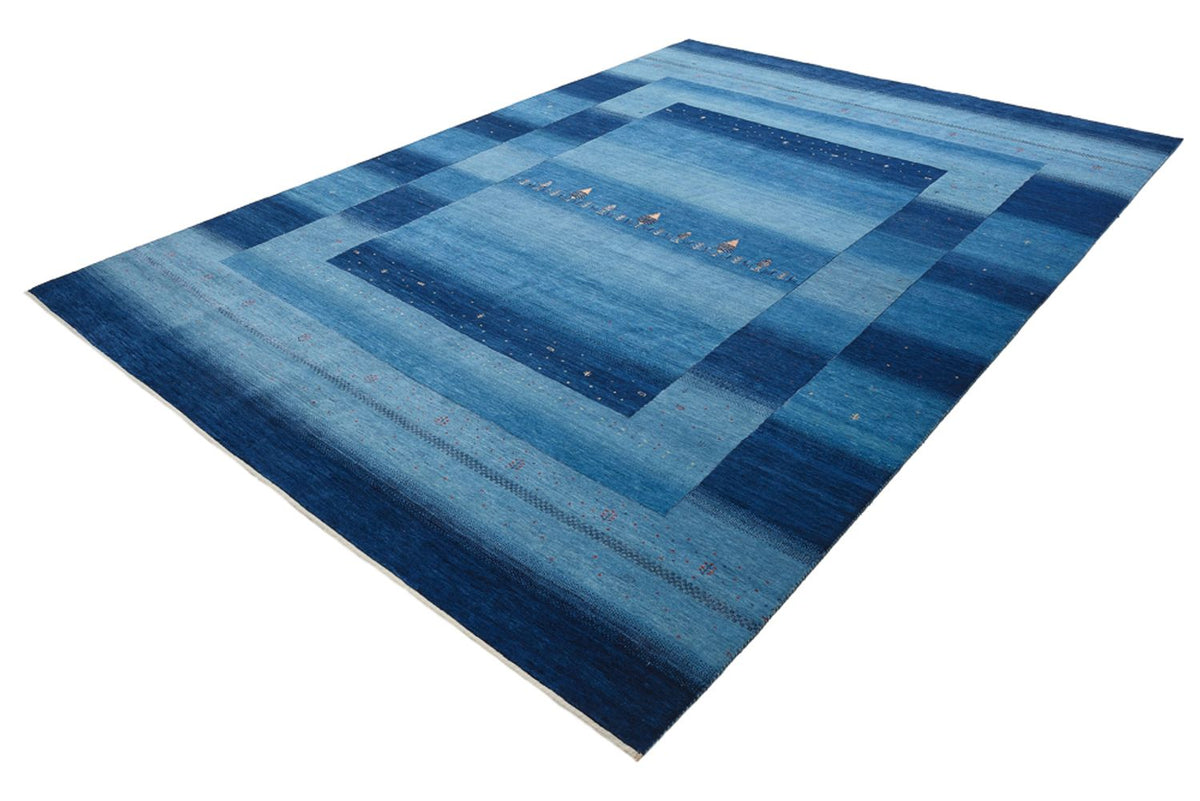 Tapis Gabbeh - Loribaft Indus - 345 x 247 cm - bleu de mer