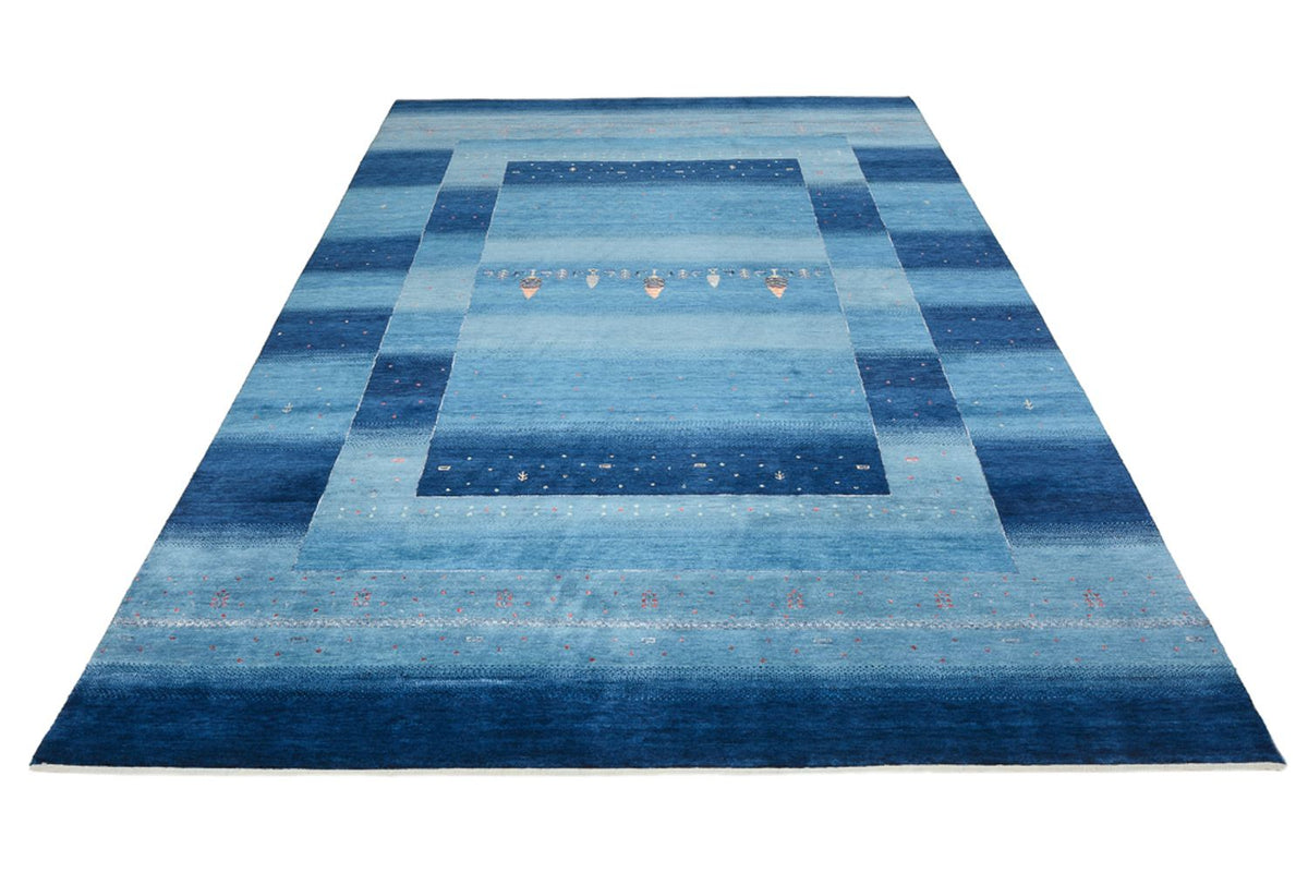 Tapis Gabbeh - Loribaft Indus - 304 x 204 cm - bleu de mer