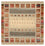 Tapis Gabbeh - Loribaft Indus carré - 156 x 156 cm - beige foncé