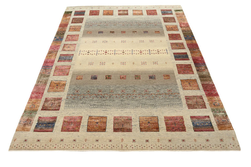Tapis Gabbeh - Loribaft Indus - 205 x 157 cm - beige foncé