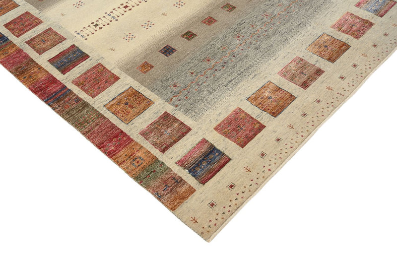 Tapis Gabbeh - Loribaft Indus - 205 x 157 cm - beige foncé