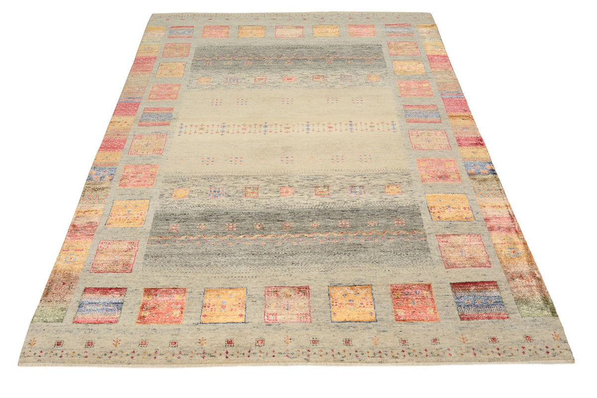 Tapis Gabbeh - Loribaft Indus - 205 x 154 cm - beige foncé