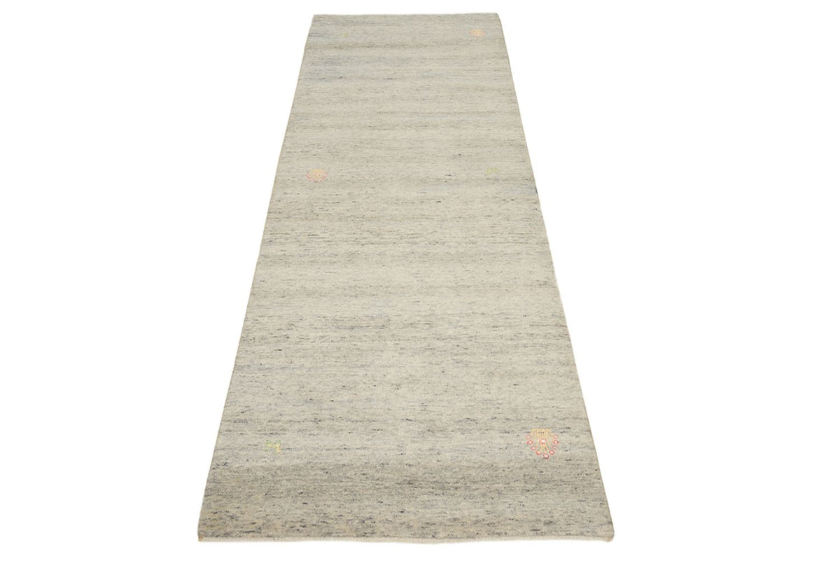 Tapis de couloir Tapis Gabbeh - Loribaft Indus - 238 x 82 cm - beige foncé