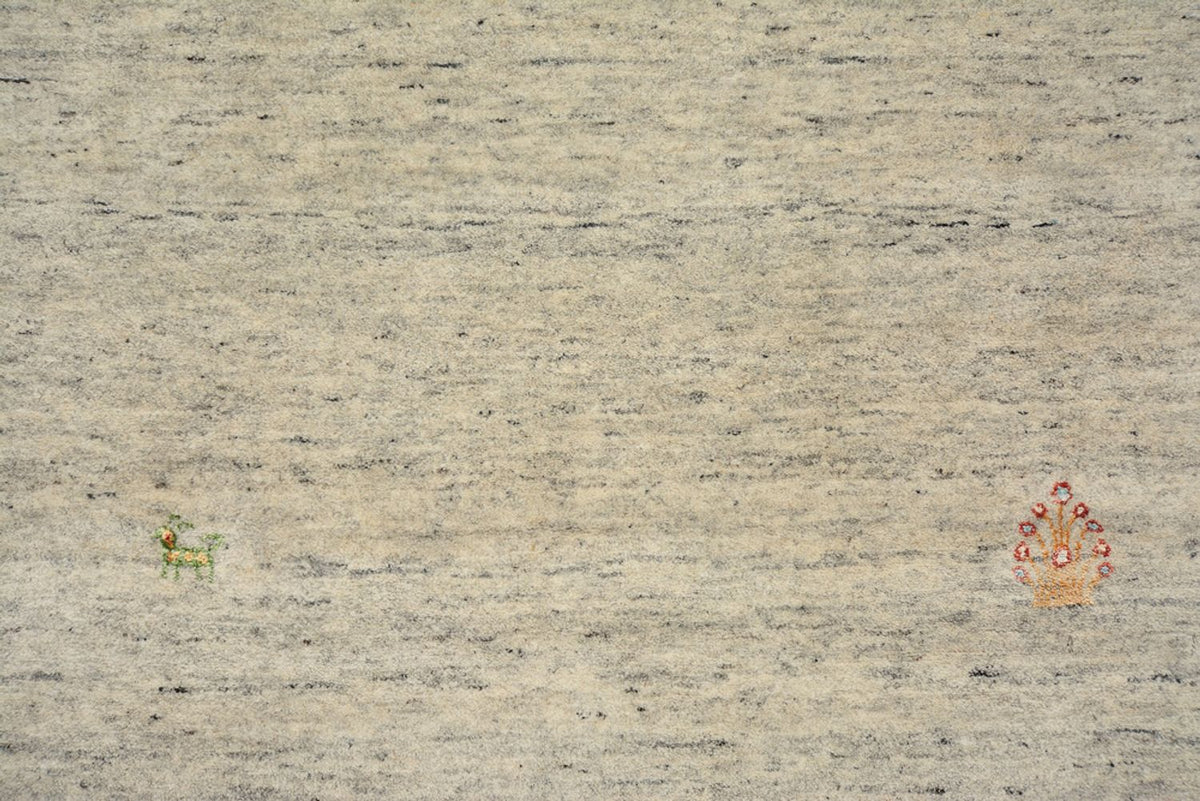 Tapis de couloir Tapis Gabbeh - Loribaft Indus - 237 x 82 cm - beige foncé