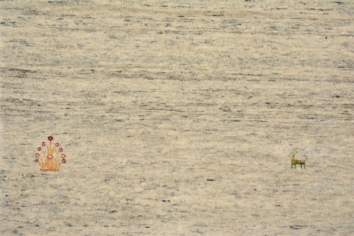 Tapis de couloir Tapis Gabbeh - Loribaft Indus - 295 x 80 cm - beige foncé