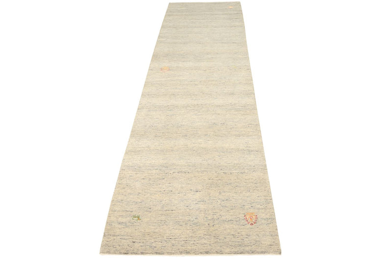 Tapis de couloir Tapis Gabbeh - Loribaft Indus - 295 x 80 cm - beige foncé