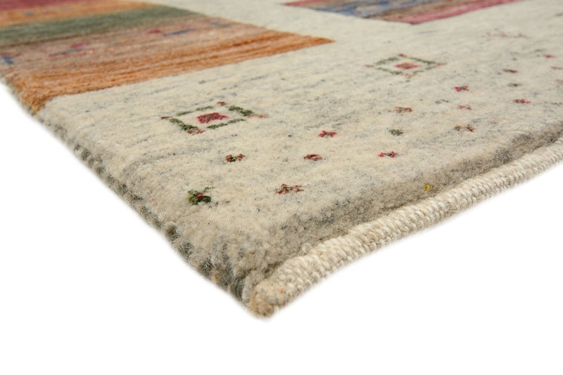 Tapis Gabbeh - Loribaft Indus carré  - 249 x 248 cm - beige foncé
