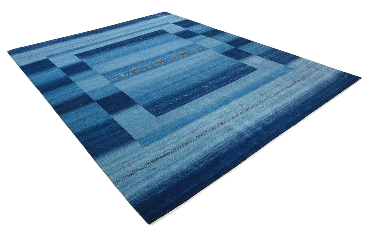 Tapis Gabbeh - Loribaft Indus - 329 x 253 cm - bleu de mer