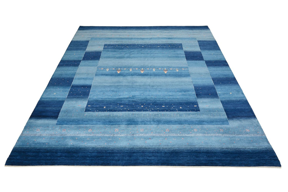 Tapis Gabbeh - Loribaft Indus - 329 x 253 cm - bleu de mer