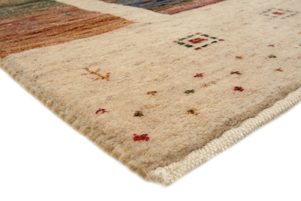 Tapis Gabbeh - Loribaft Indus carré  - 204 x 202 cm - beige clair