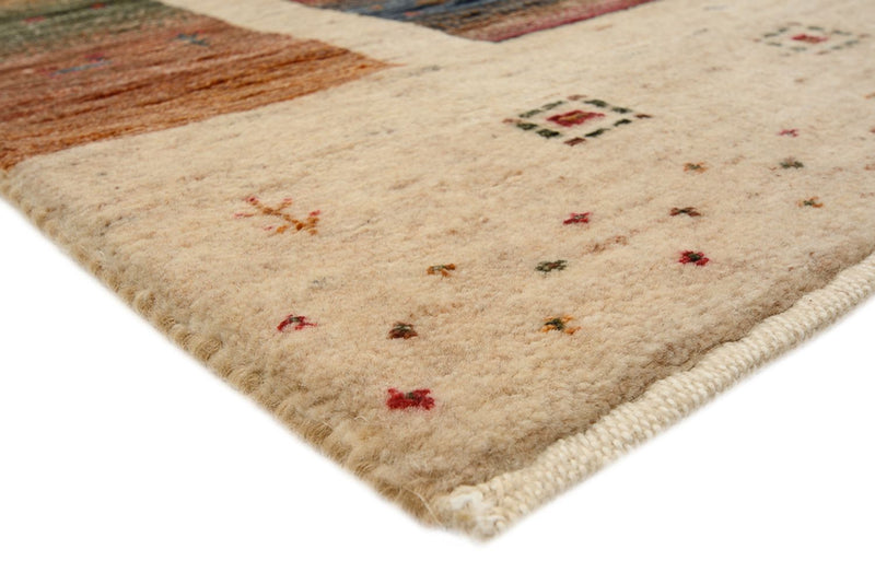 Tapis Gabbeh - Loribaft Indus carré  - 204 x 202 cm - beige clair