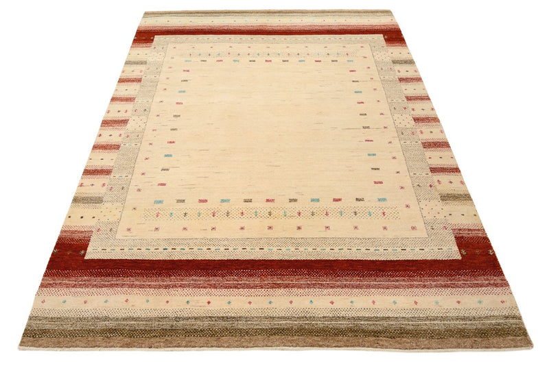 Tapis Gabbeh - Loribaft Indus - 206 x 156 cm - beige clair