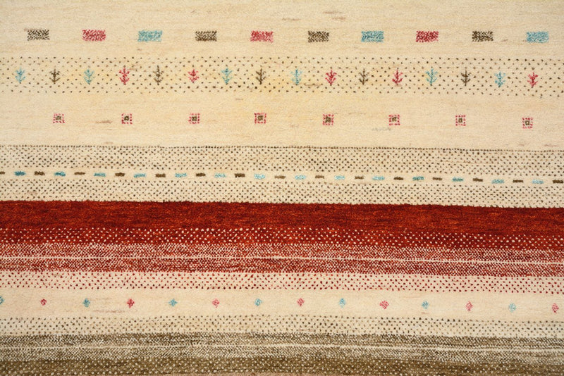 Tapis Gabbeh - Loribaft Indus - 206 x 156 cm - beige clair