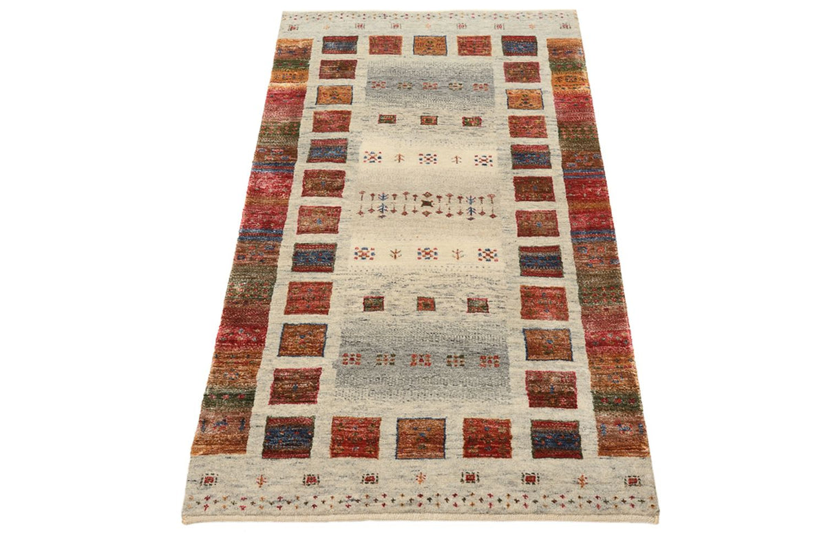 Tapis Gabbeh - Loribaft Indus - 139 x 74 cm - multicolore