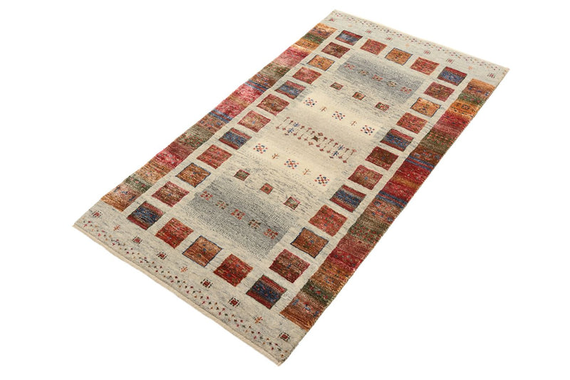 Tapis Gabbeh - Loribaft Indus - 139 x 74 cm - multicolore