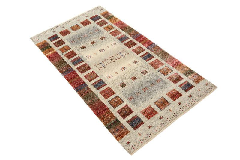 Tapis Gabbeh - Loribaft Indus - 139 x 74 cm - multicolore