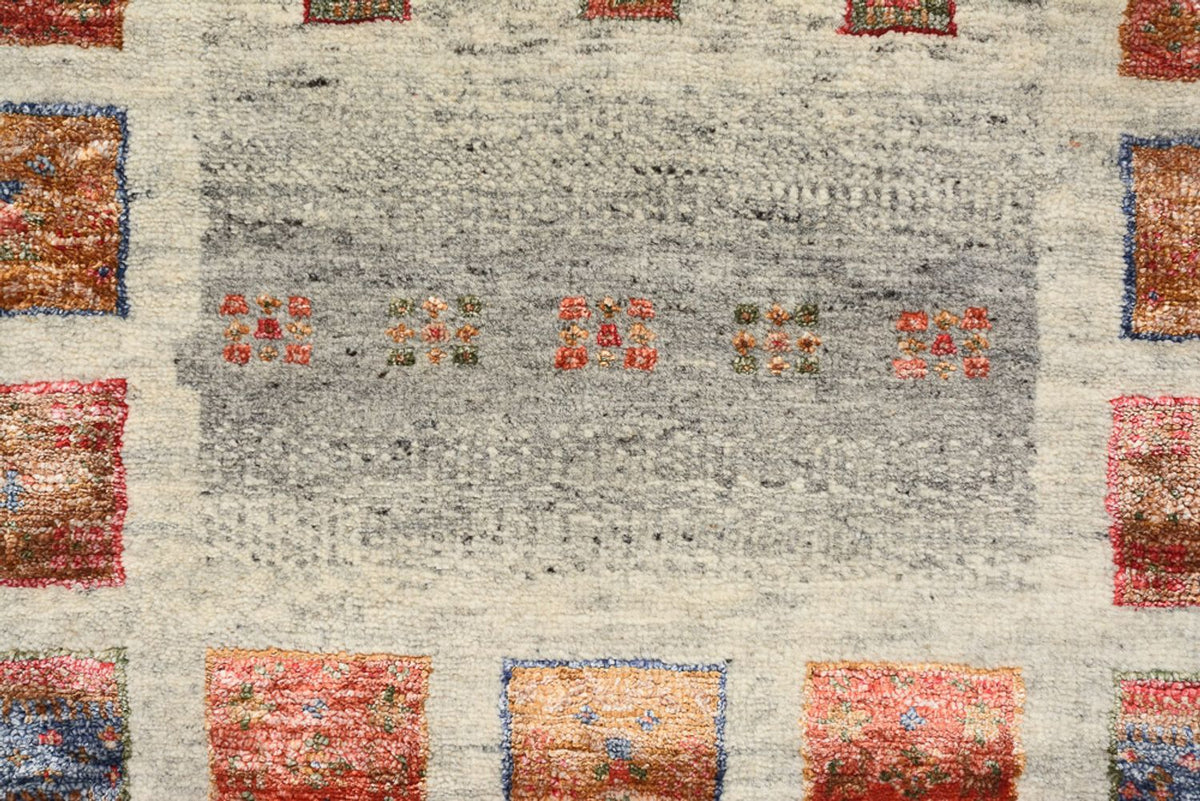 Tapis Gabbeh - Loribaft Indus - 139 x 74 cm - multicolore