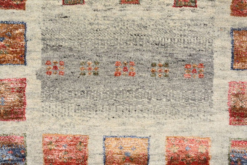 Tapis Gabbeh - Loribaft Indus - 139 x 74 cm - multicolore