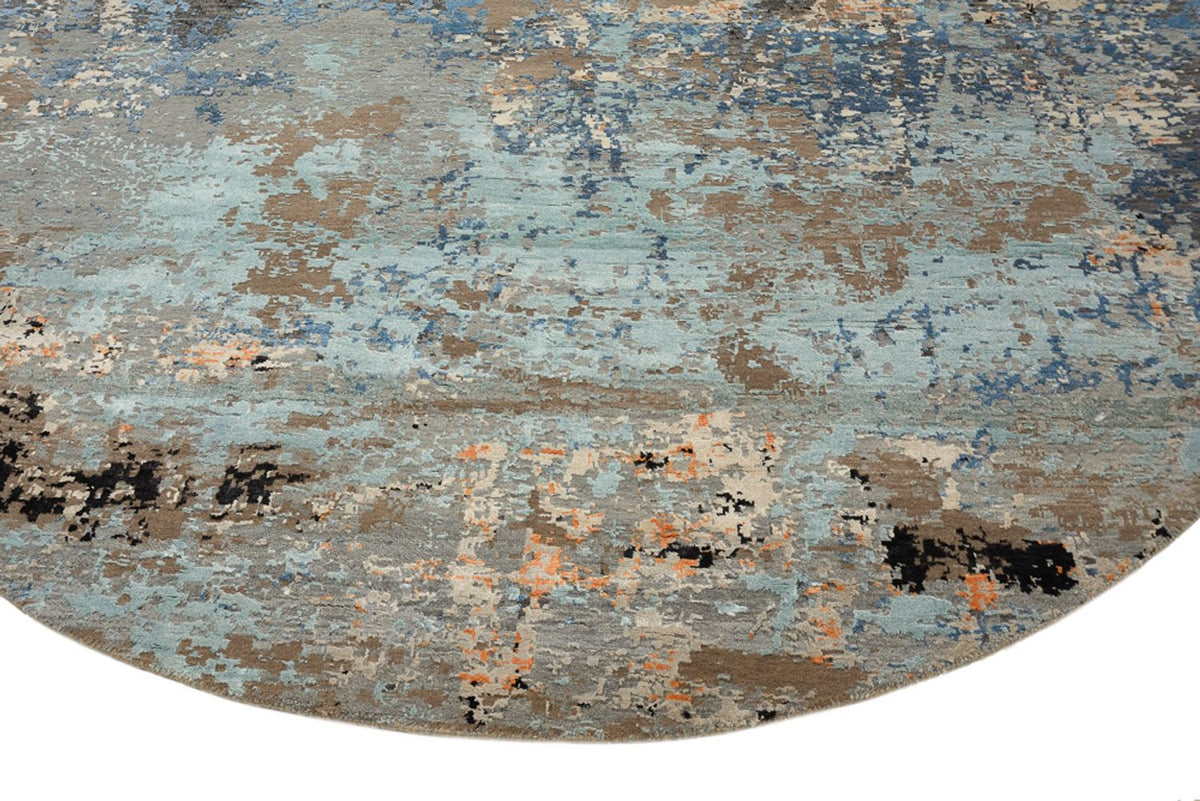 Tapis design ronde  - 243 x 241 cm - multicolore