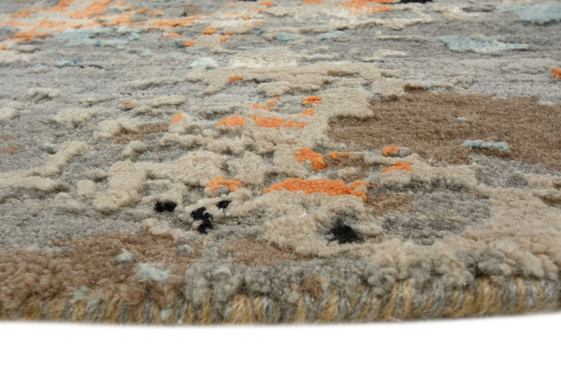 Tapis design ronde  - 243 x 241 cm - multicolore