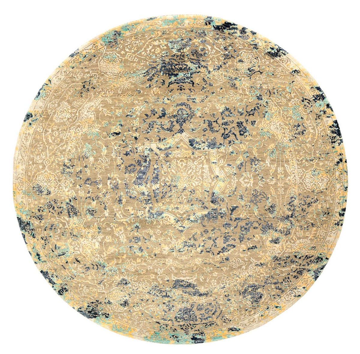 Tapis design ronde  - 201 x 199 cm - multicolore
