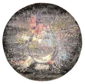 Tapis design ronde  - 185 x 183 cm - multicolore