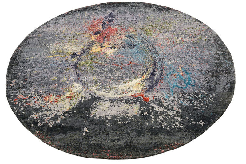 Tapis design ronde  - 185 x 183 cm - multicolore