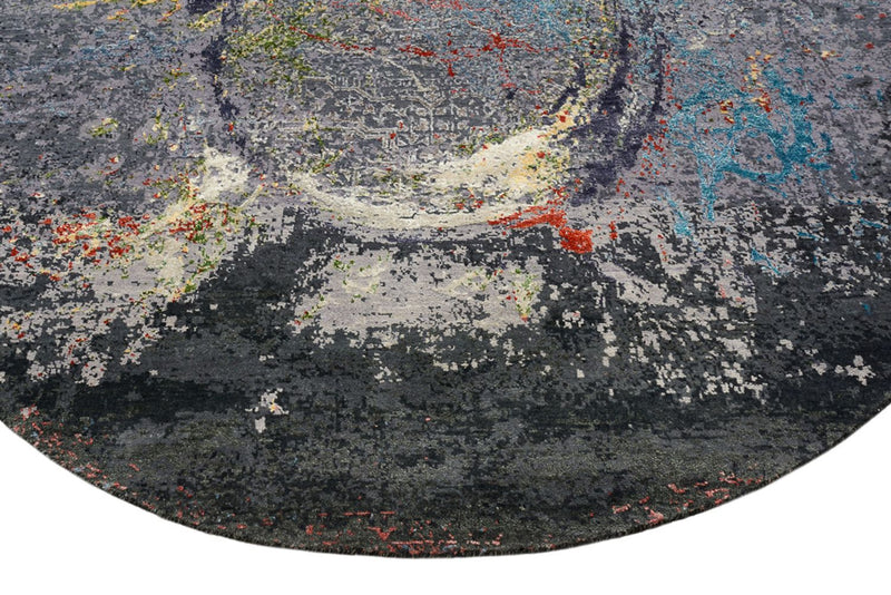 Tapis design ronde  - 185 x 183 cm - multicolore