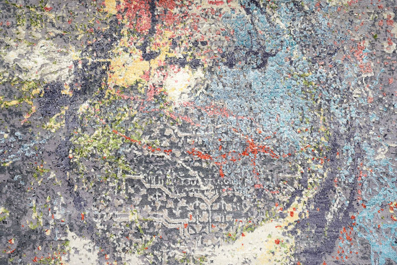 Tapis design ronde  - 185 x 183 cm - multicolore
