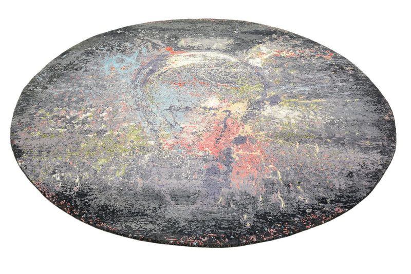 Tapis design ronde  - 185 x 183 cm - multicolore