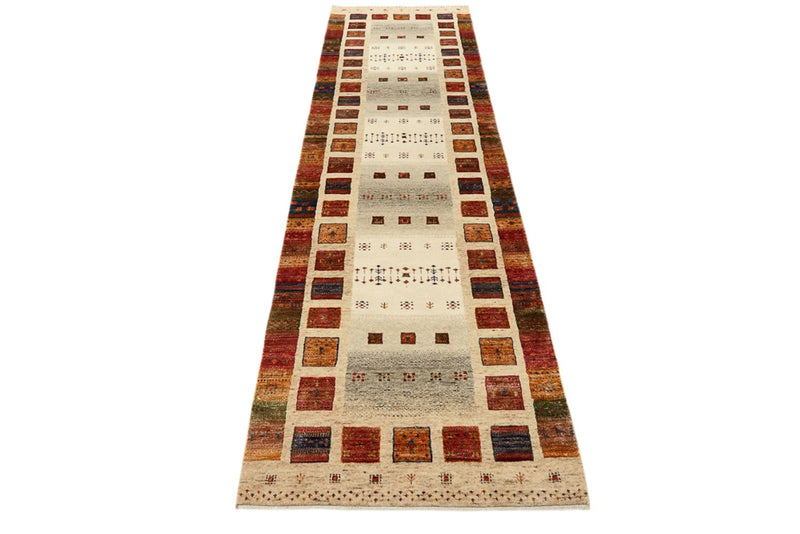 Tapis de couloir Tapis Gabbeh - Loribaft Indus - 295 x 82 cm - multicolore