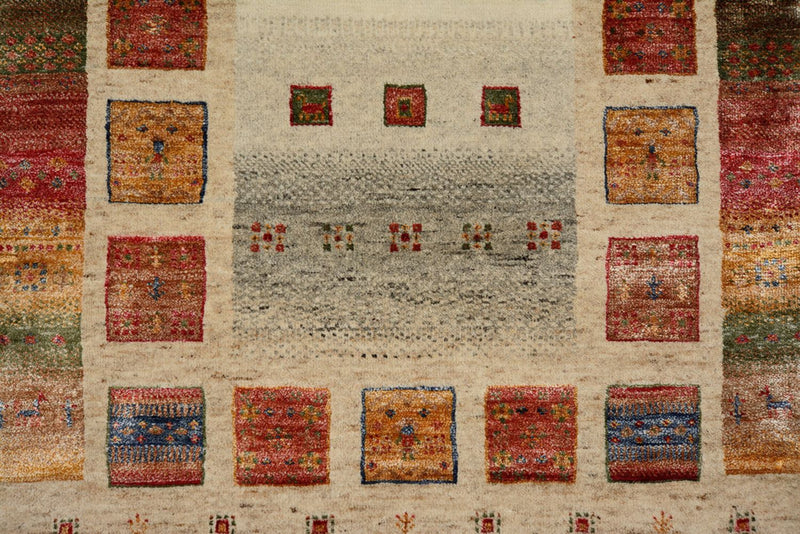 Tapis de couloir Tapis Gabbeh - Loribaft Indus - 295 x 82 cm - multicolore
