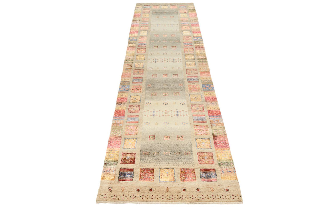 Tapis de couloir Tapis Gabbeh - Loribaft Indus - 295 x 82 cm - multicolore