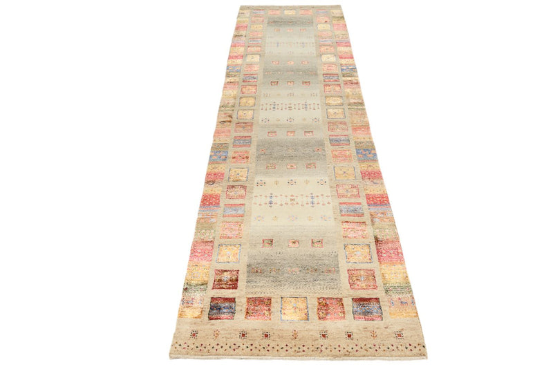 Tapis de couloir Tapis Gabbeh - Loribaft Indus - 295 x 82 cm - multicolore