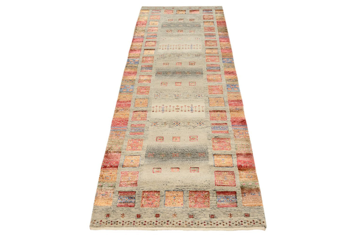 Tapis de couloir Tapis Gabbeh - Loribaft Indus - 256 x 84 cm - multicolore