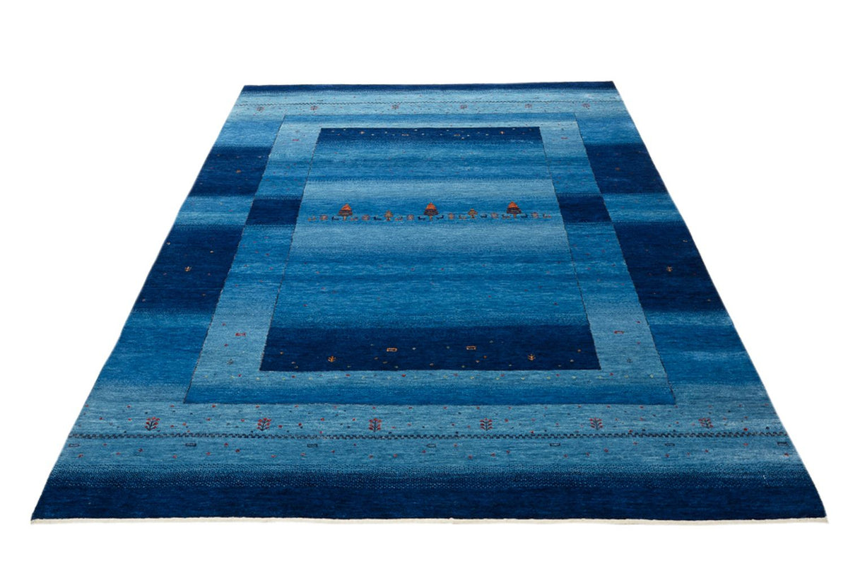 Tapis Gabbeh - Loribaft Indus - 232 x 177 cm - bleu de mer