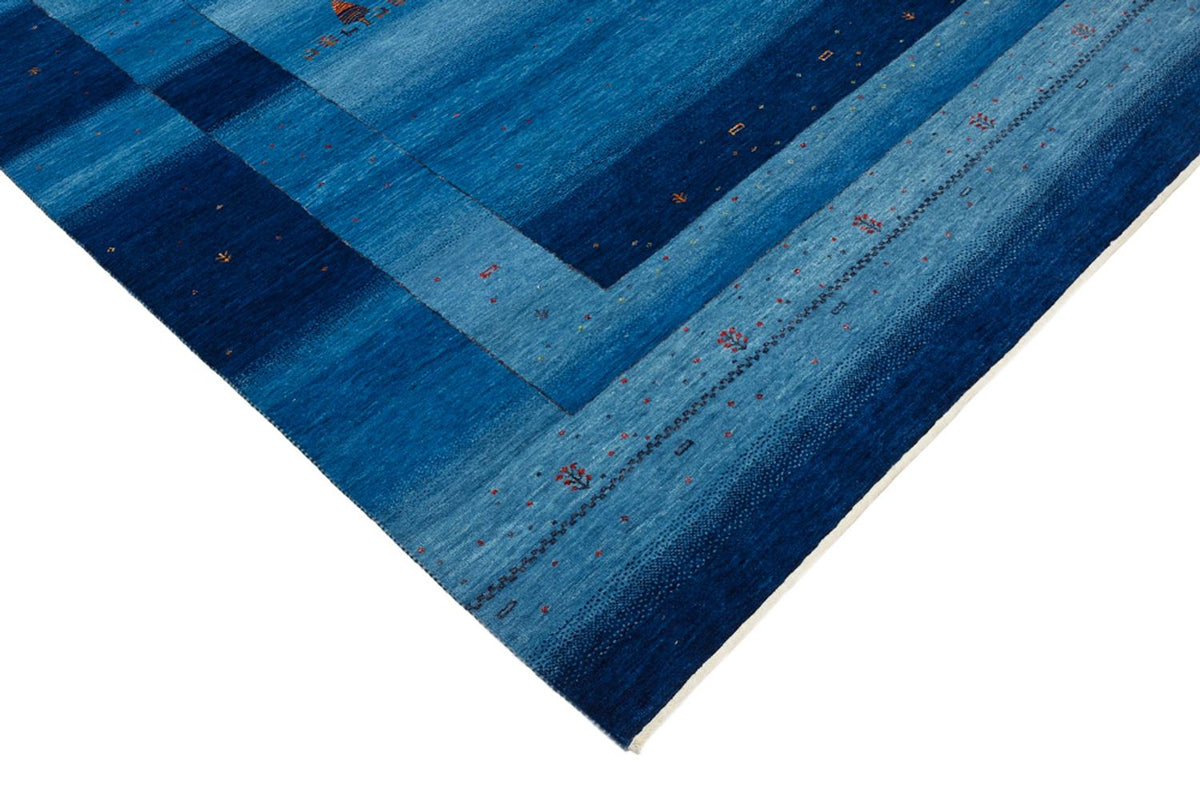 Tapis Gabbeh - Loribaft Indus - 232 x 177 cm - bleu de mer