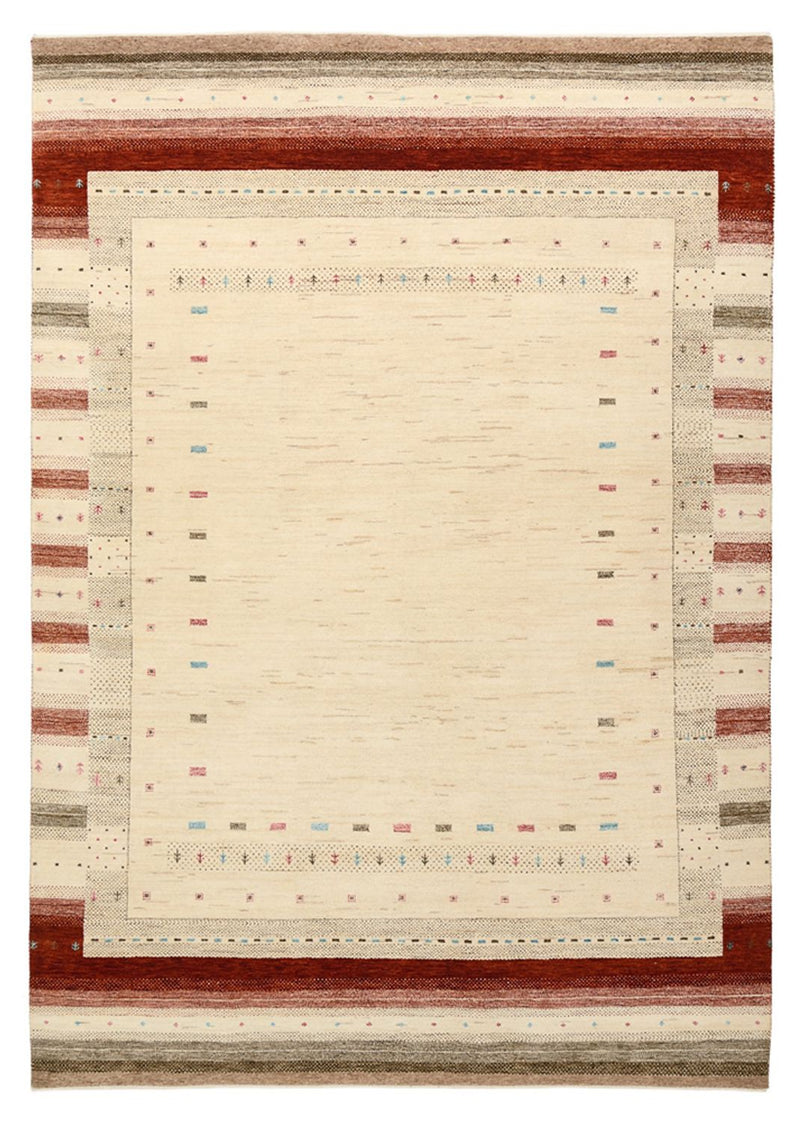 Tapis Gabbeh - Loribaft Indus - 243 x 171 cm - beige clair