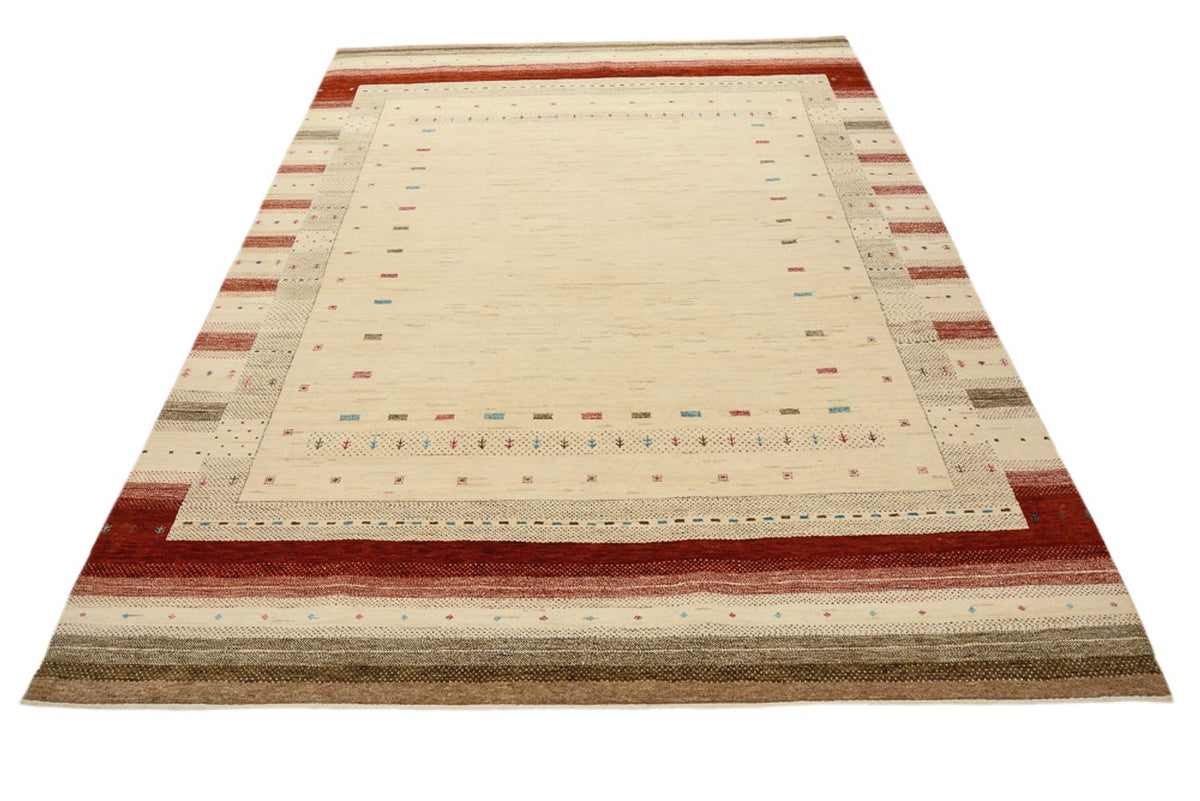 Tapis Gabbeh - Loribaft Indus - 243 x 171 cm - beige clair