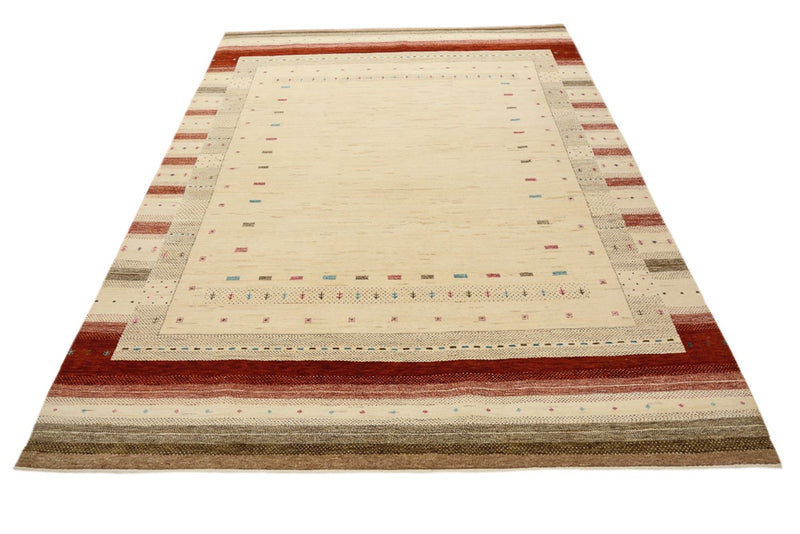 Tapis Gabbeh - Loribaft Indus - 243 x 171 cm - beige clair