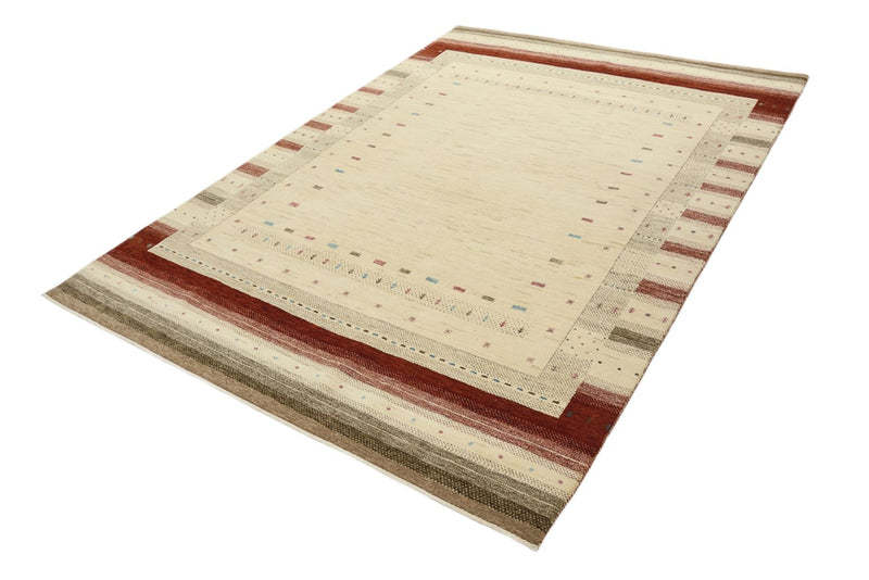Tapis Gabbeh - Loribaft Indus - 243 x 171 cm - beige clair