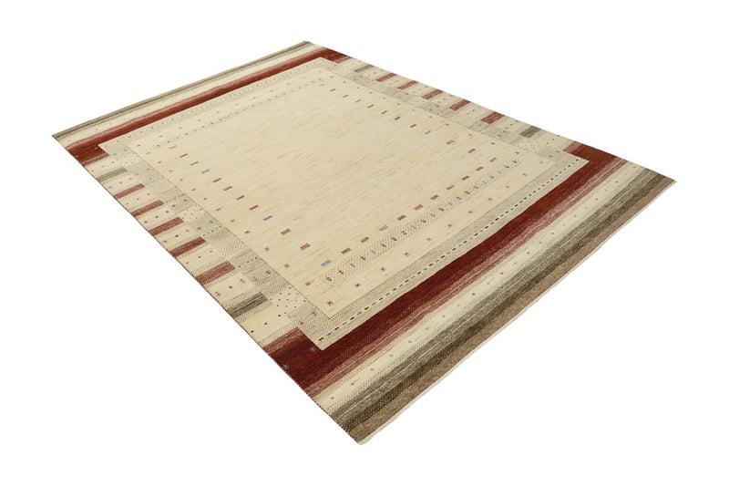 Tapis Gabbeh - Loribaft Indus - 243 x 171 cm - beige clair